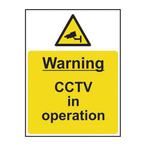 Warning CCTV in operation 1.2mm Recyclable PP (300 x 400mm)