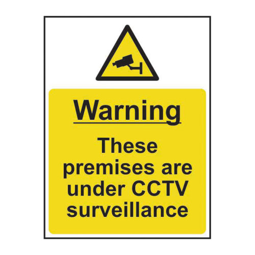 Warning These premises are under CCTV surveillance 1.2mm Recyclable PP (300 x 400mm)