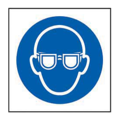Wear eye protection symbol 1.2mm Recyclable PP (200 x 200mm)