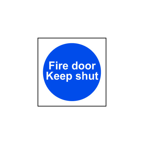 'Fire Door Keep Shut' Sign, Self-Adhesive Vinyl (150mm x 150mm)