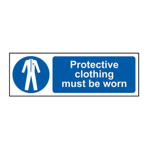 Protective clothing must be worn 1.2mm Recyclable PP (600 x 200mm)