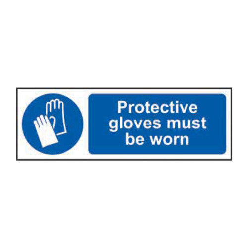 Protective gloves must be worn 1.2mm Recyclable PP (300 x 100mm)
