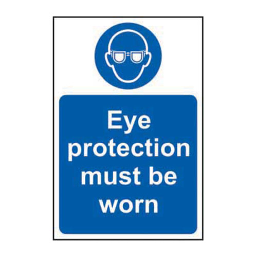 Eye protection must be worn 1.2mm Recyclable PP (400 x 600mm)