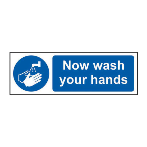 Now wash your hands 1.2mm Recyclable PP (300 x 100mm)