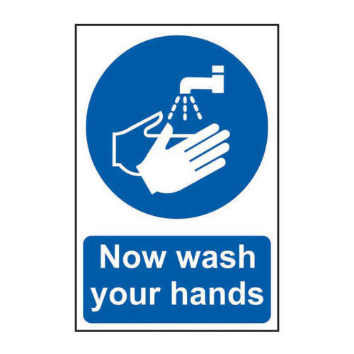 Now wash your hands 1.2mm Recyclable PP (200 x 300mm)