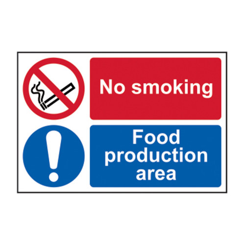 No smoking / Food production area 1.2mm Recyclable PP (150 x 100mm)