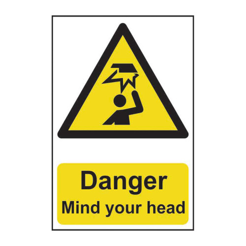 Danger Mind your head - 1.2mm Recyclable PP (200 x 300mm)