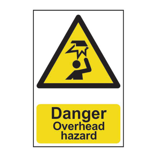 Danger Overhead hazard - Self Adhesive PP (200 x 300mm)