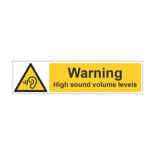 Warning High Sound Volume Levels - SAV (300 x 100mm)