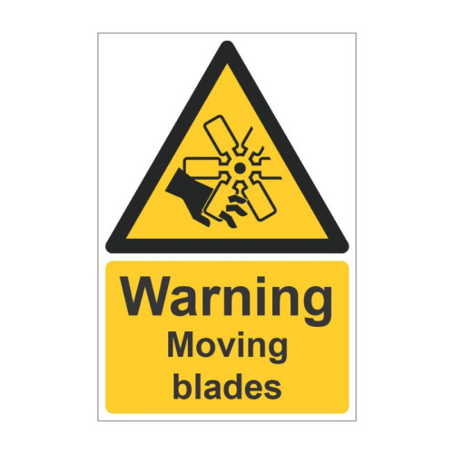 Warning Moving Blades - PP (200 x 300mm)