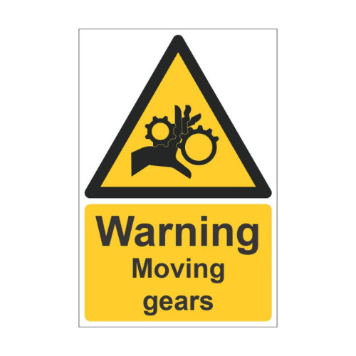 Warning Moving gears - PP (200 x 300mm)