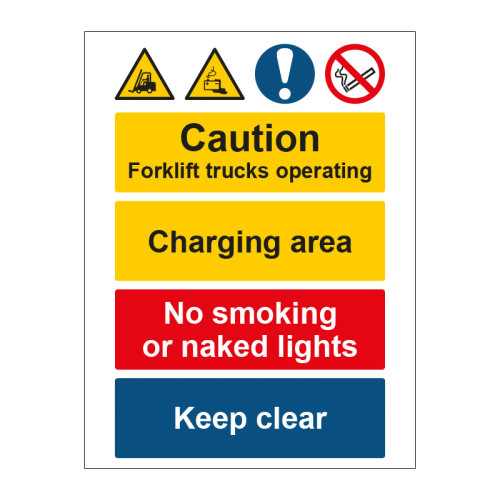 Caution Forklifts Operating / Charging - SAPP (400 x 600mm)