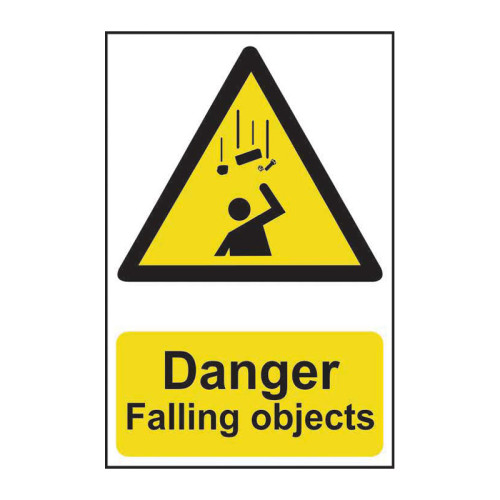 Danger Falling objects - 1.2mm Recyclable PP (200 x 300mm)