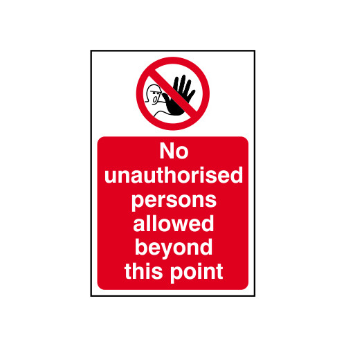 Viking Signs Verbotsschild – „No Unauthorised Persons Allowed“ Auf Hartplastik