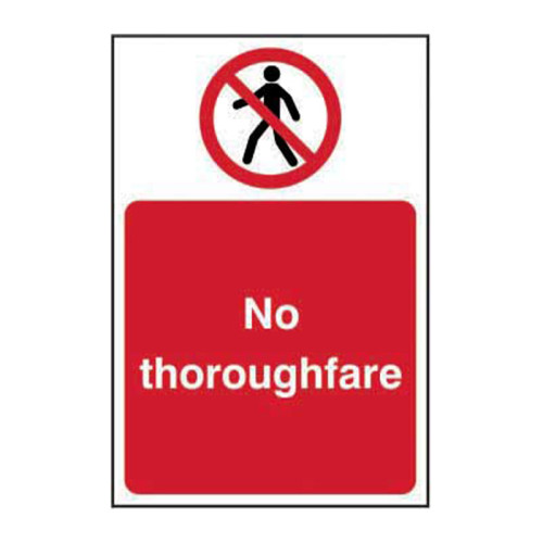 No thoroughfare 1.2mm Recyclable PP (400 x 600mm)