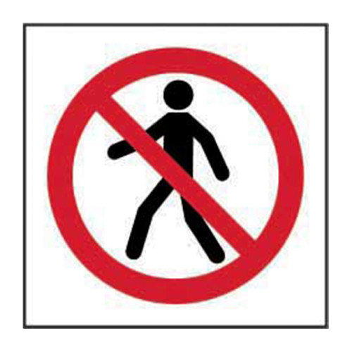 No thoroughfare symbol 1.2mm Recyclable PP (400 x 400mm)