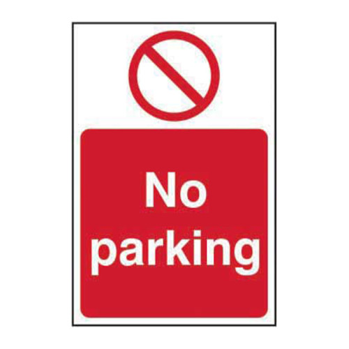 'No Parking' Sign, Self-Adhesive Vinyl (400mm x 600mm)