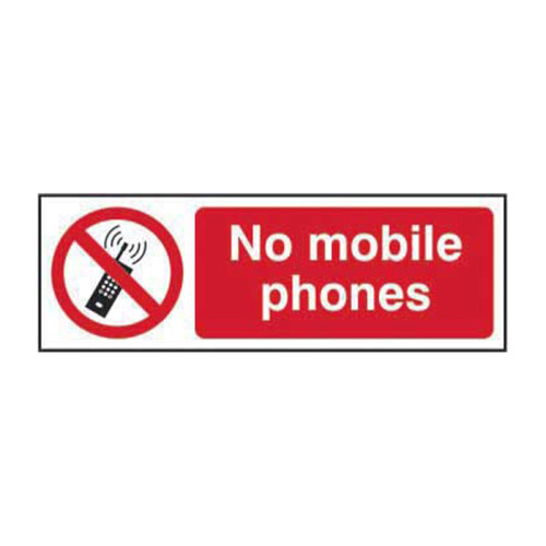 No mobile phones 1.2mm Recyclable PP (300 x 100mm)