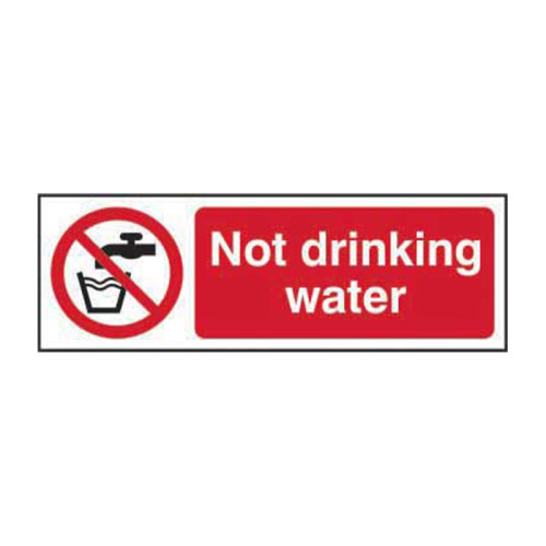 'Not Drinking Water' Sign, Self-Adhesive Vinyl (600mm x 200mm)