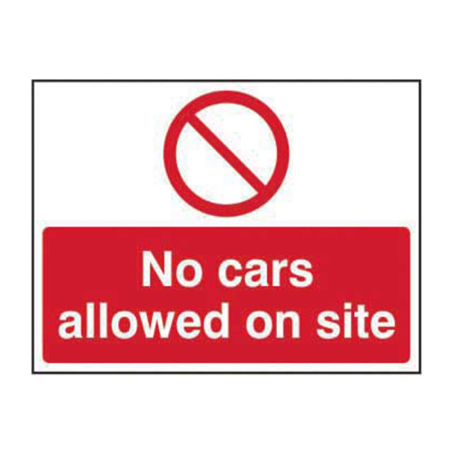 No cars allowed on site 1.2mm Recyclable PP (600 x 450mm)