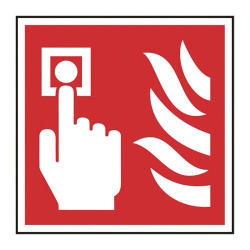 Fire alarm call point symbol 1.2mm Recyclable PP (100 x 100mm)