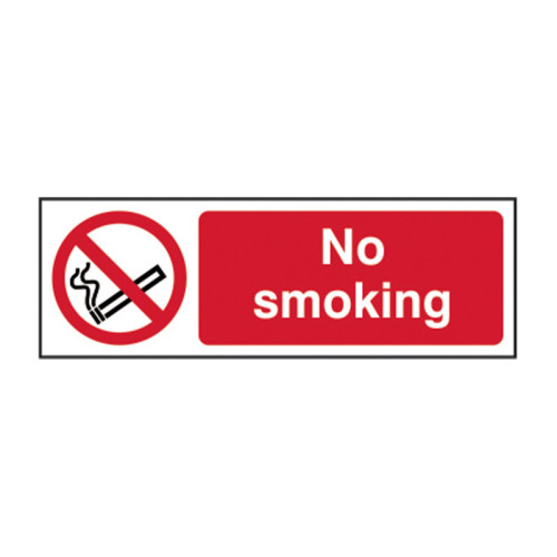 No smoking 1.2mm Recyclable PP (150 x 50mm)