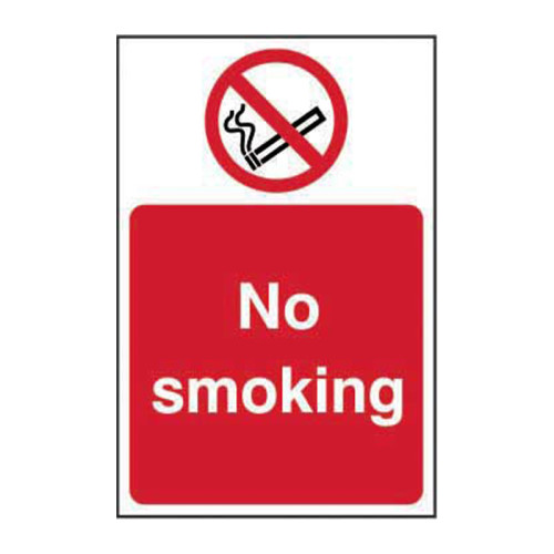 'No Smoking' Sign, Self-Adhesive Vinyl (200mm x 300mm)