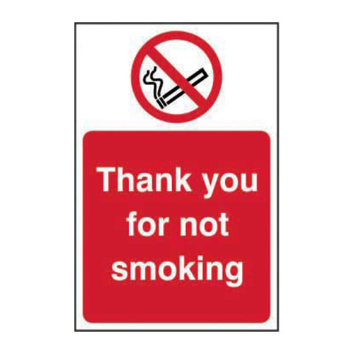 Thank you for not smoking 1.2mm Recyclable PP (200 x 300mm)