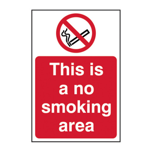 This is a no smoking area 1.2mm Recyclable PP (400 x 600mm)
