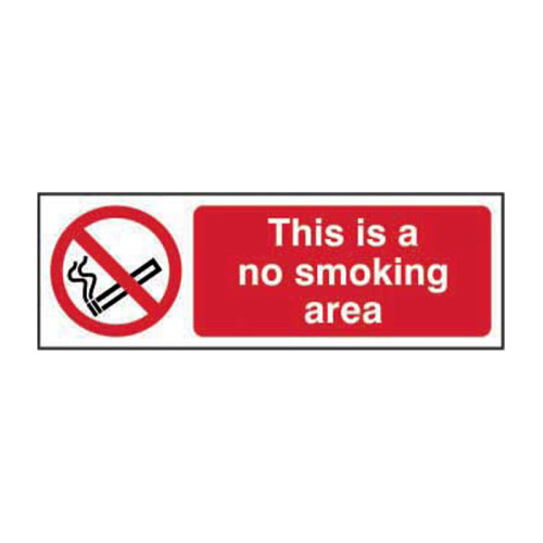 This is a no smoking area 1.2mm Recyclable PP (300 x 100mm)