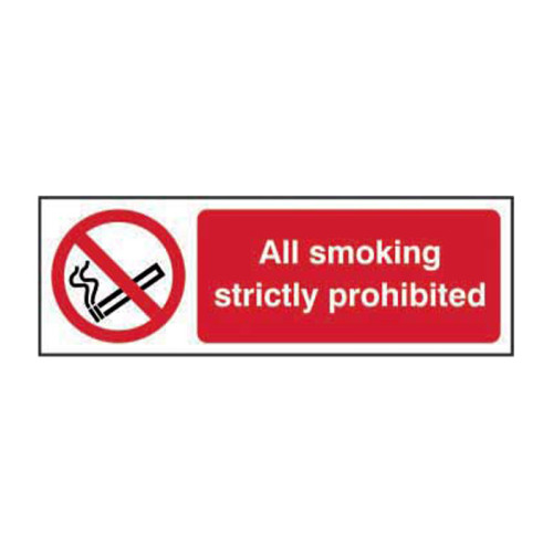 All smoking strictly prohibited 1.2mm Recyclable PP (600 x 200mm)