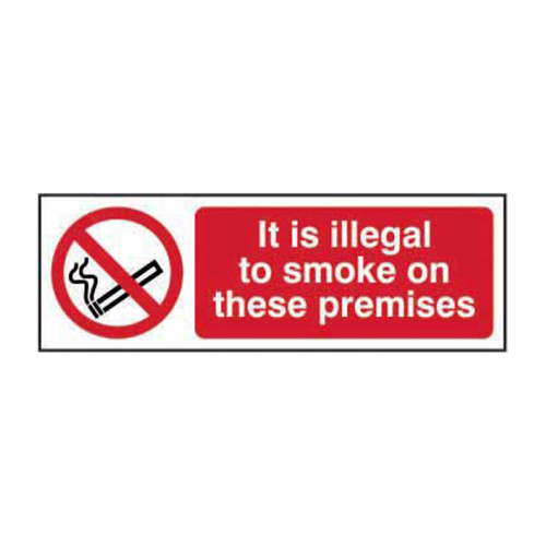 It is illegal to smoke on these premises 1.2mm Recyclable PP (600 x 200mm)