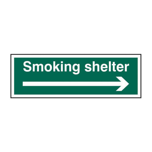 Smoking shelter (Arrow right) 1.2mm Recyclable PP (300 x 100mm)