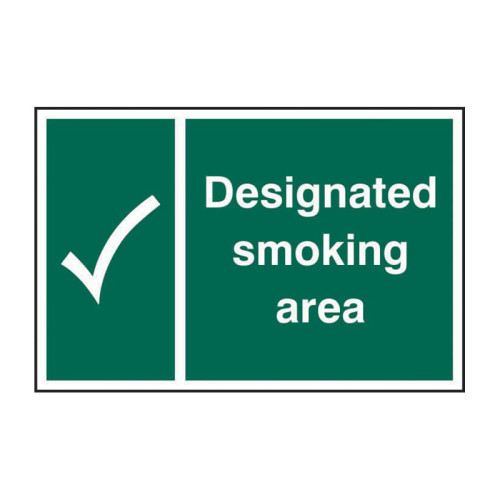 Designated smoking area 1.2mm Recyclable PP (300 x 200mm)