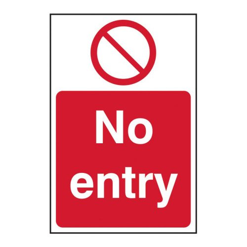 No Entry 1.2mm Recyclable PP (148 x 210mm)
