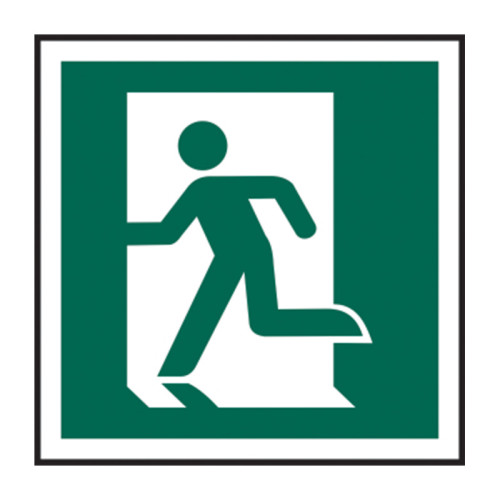 Running man symbol (Left) 1.2mm Recyclable PP (150 x 150mm)