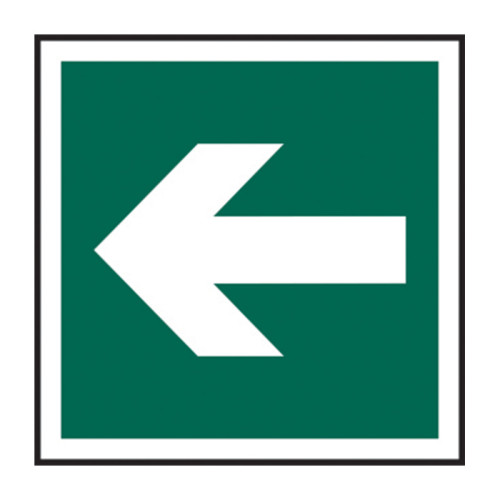 'Horizonal Arrow Symbol' Sign, Self-Adhesive Vinyl (125mm x 125mm)