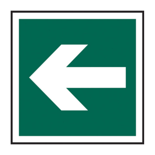 'Horizonal Arrow Symbol' Sign, Self-Adhesive Vinyl (150mm x 150mm)