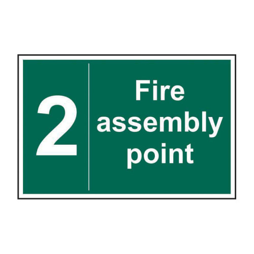Fire assembly point 2 1.2mm Recyclable PP (300 x 200mm)