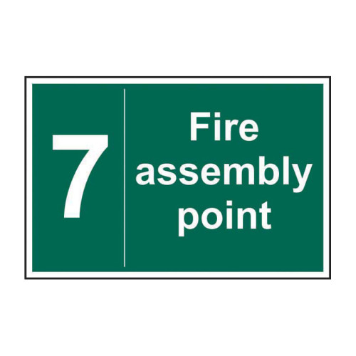Fire assembly point 7 1.2mm Recyclable PP (600 x 400mm)