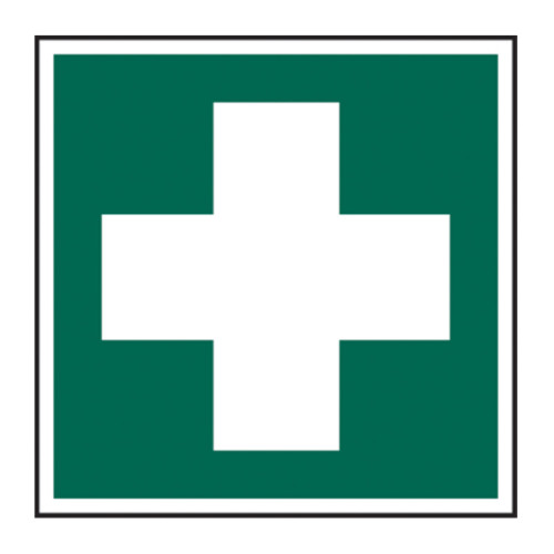 'First Aid Symbol' Sign, Self-Adhesive Vinyl (50mm x 50mm)