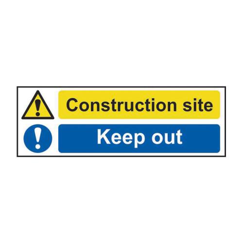 Construction site keep out 1.2mm Recyclable PP (600 x 200mm)
