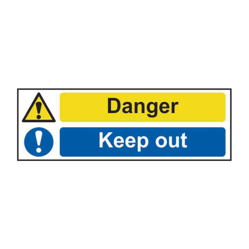 Danger keep out 1.2mm Recyclable PP (600 x 200mm)