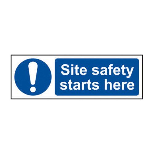 Site safety starts here 1.2mm Recyclable PP (600 x 200mm)