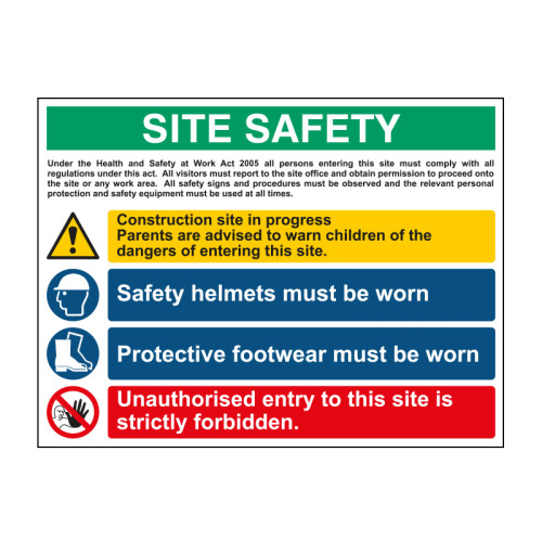 Irish Site Safety Composite - PP (800 x 600mm)