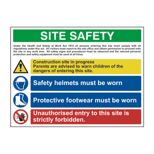 Site Safety Composite 1.2mm Recyclable PP (800 x 600mm)