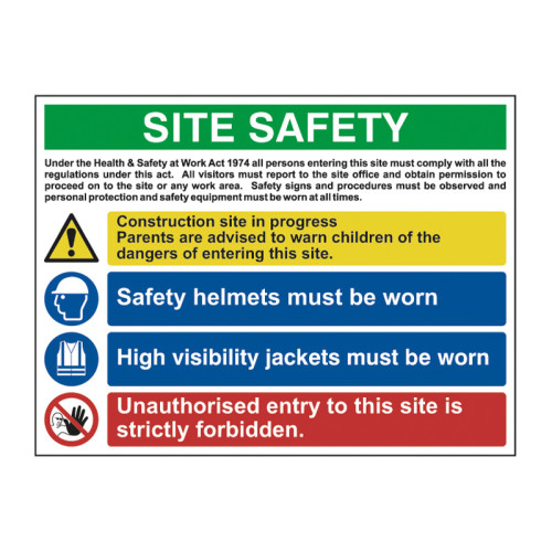 Site Safety Composite 1.2mm Recyclable PP (800 x 600mm)
