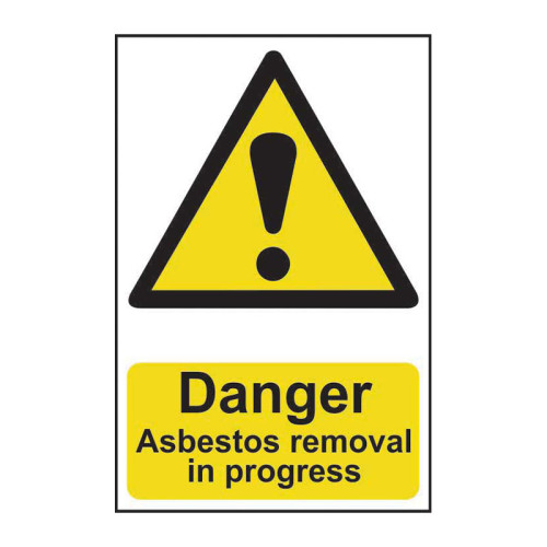 Danger Asbestos removal in progress - Self Adhesive PP (200 x 300mm)