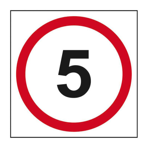 5mph (speed limit) 1.2mm Recyclable PP (400 x 400mm)