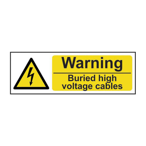 Warning buried high voltage cables 1.2mm Recyclable PP (600 x 200mm)